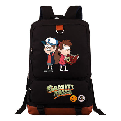 Strange Town Youth Student School Bag Large Capacity Travel Bag Men's And Women's Backpack