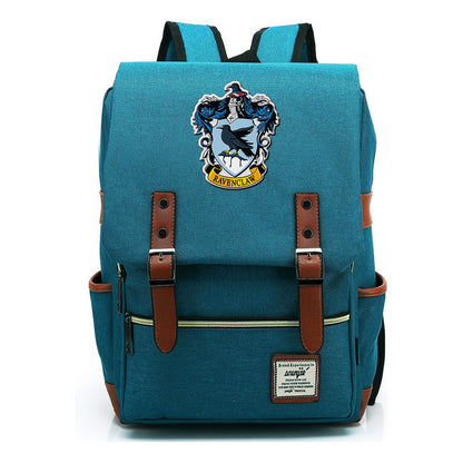 School Of Witchcraft And Wizardry Printed Youth Student School Bag Casual Belt Buckle Classic Backpack