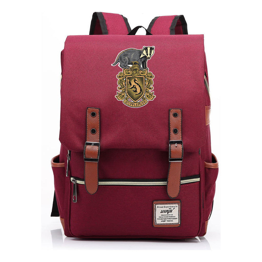 Printed Youth Student School Bag Casual Belt Buckle Classic Backpack 38*27*12.5cm