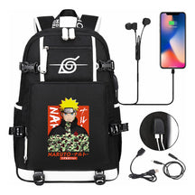 Naruto Print Usb Youth Student Backpack Casual High-capacity Travel Backpack