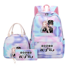 Ground Bound Youth Huazijun Student Girls School Bag Lunch Bag Three Piece Set Backpack Set