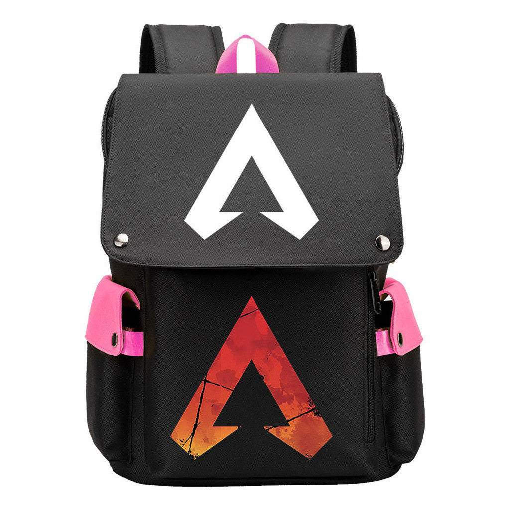 Apex Hero Print Usb Charging Head Youth School Bag Casual Backpack