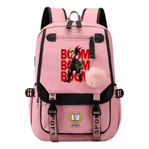 My Heroes Academy Usb Student Backpack, Casual Woven Strap Flip Back Backpack