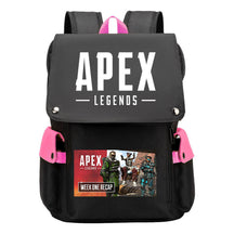 Apex Hero Print Usb Charging Cap Head Style Student School Bag Casual Backpack