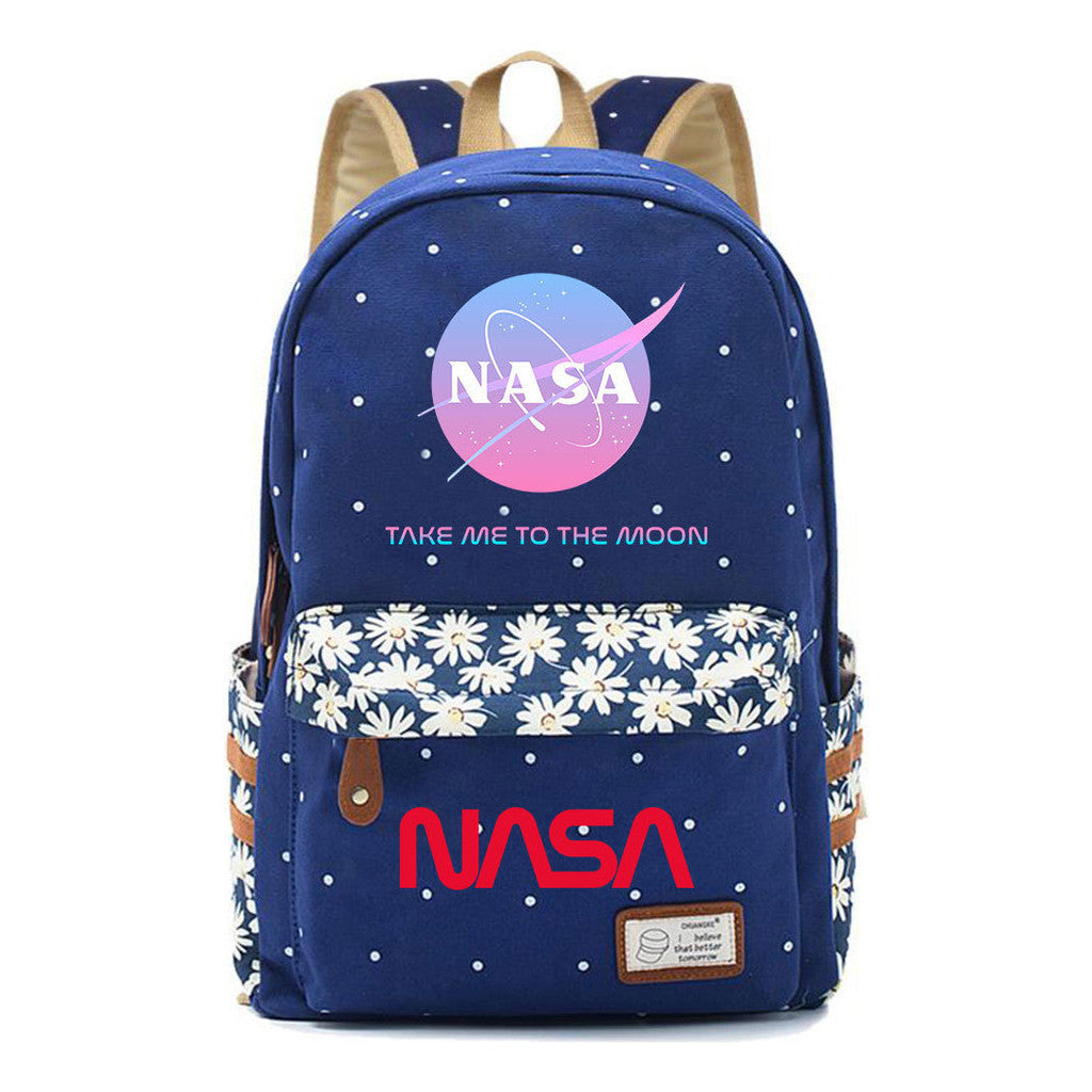 Fashionable Printed Student Backpack From Nasa, Casual Backpack