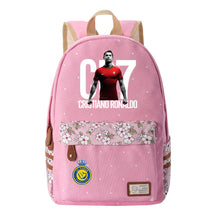Football Star Cristiano Ronaldo Printed Student Backpack, Floral Casual Backpack