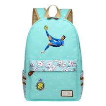 Football Star Cristiano Ronaldo Printed Student Backpack, Floral Casual Backpack