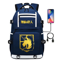 Golden Attack Giant Print Usb Youth Student Backpack Men's And Women's Backpack Leisure Travel Backpack