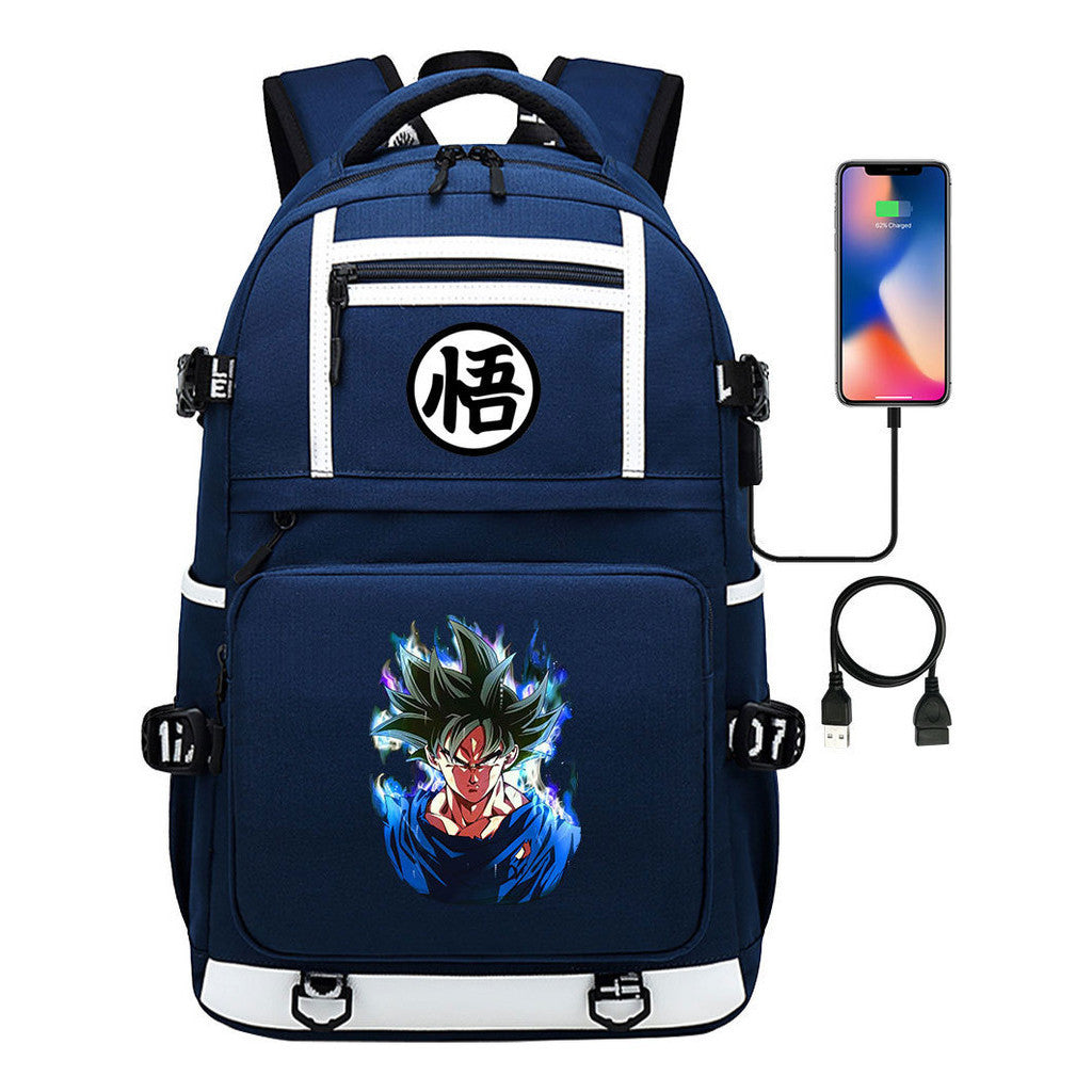 Seven Dragon Ball Usb Youth Student School Bag Men's And Women's Backpack Leisure Travel Bag