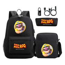 Usb Password Lock Youth Student Backpack Three Piece Set For Men And Women Backpacks