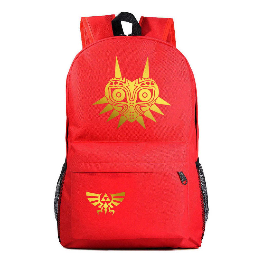 Golden Printed Student Backpack Casual Backpack