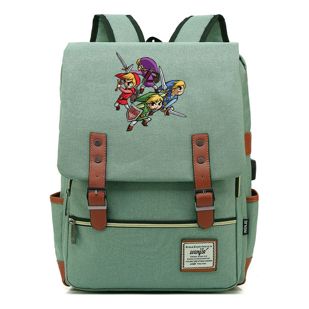 The Tears Of The Kingdom Of Zelda Game Printed Student Backpack Usb Men's And Women's Casual Backpack
