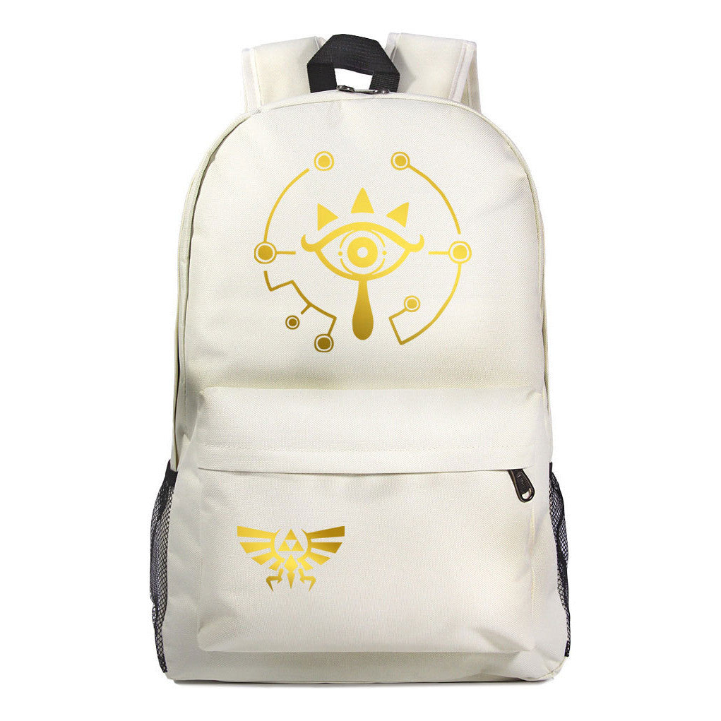 Golden Printed Youth Student Backpack Men And Women's Leisure Backpack