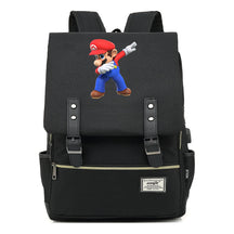 Game Super Mario Youth Student Backpack Usb Casual Backpack