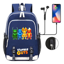 Printed Youth Student Backpack Usb Casual Backpack