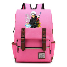 Anime Pirate King Luffy Printed Student School Bag Casual Belt Buckle Classic Backpack