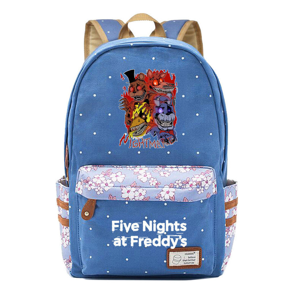 Toy Bear Game Fashion Printed Teenage Girls Student School Bag Men's And Women's Casual Canvas Backpack