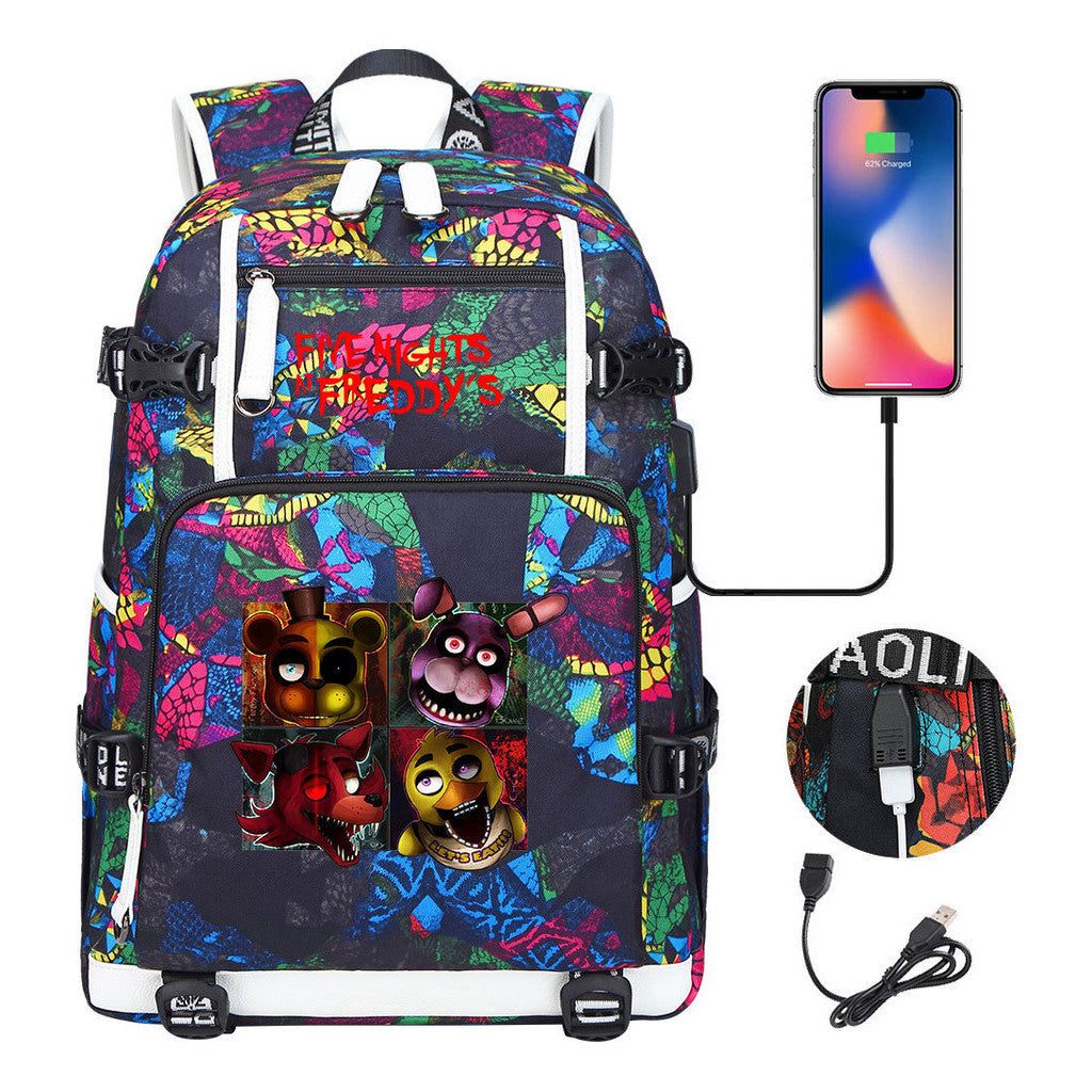 Toy Bear Game Peripheral Usb Youth Student School Bag Leisure Large Capacity Travel Backpack