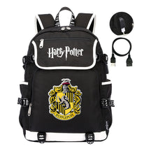 School Of Witchcraft And Wizardry Lion Print Usb Youth Student Backpack For Men And Women's Leisure Travel Backpack