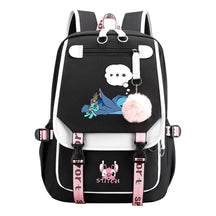 Usb Student Backpack Men's And Women's Casual Woven Strap Flip Backpack
