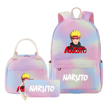 Naruto Teenage Girls School Bag Lunch Bag Three Piece Backpack Set