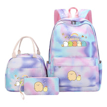 Game Corner Biology Youth Student Girls School Bag Lunch Bag Three Piece Set Backpack Set