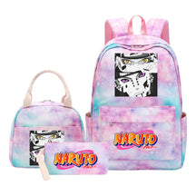 Naruto Student Girl Backpack Lunch Bag Three Piece Set Backpack Set
