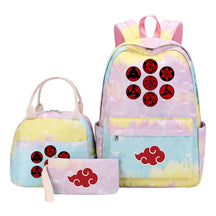 Naruto Student Girl Backpack Lunch Bag Three Piece Set Backpack Set
