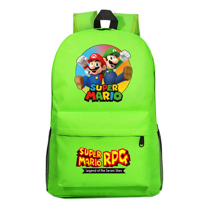 Super Mario Starry Sky Student Backpack For Men And Women's Leisure Travel Backpack