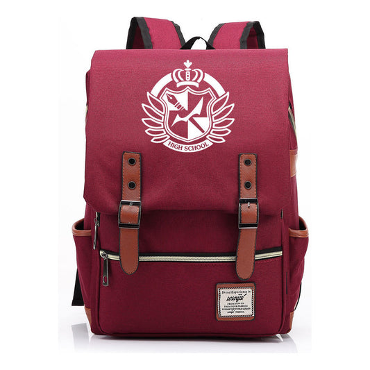 Printed Teenage Student Backpack For Men And Women With Casual Belt Buckle Classic Backpack