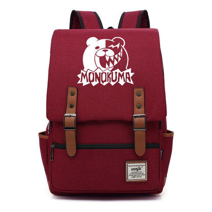 Printed Teenage Student Backpack For Men And Women With Casual Belt Buckle Classic Backpack