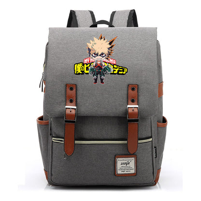 Anime My Heroes Academy Printed Youth Student Backpack Men's And Women's Leisure Belt Buckle Classic Backpack 38*27*12.5cm