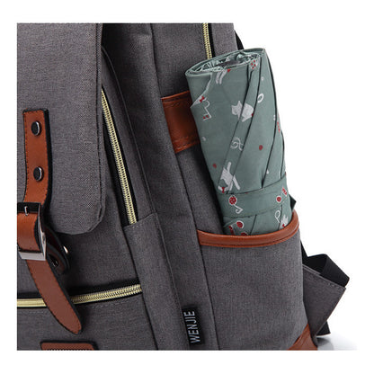 Academy Of Magic Print Teen Student School Bag For Men And Women Casual Belt Buckle Classic Backpack