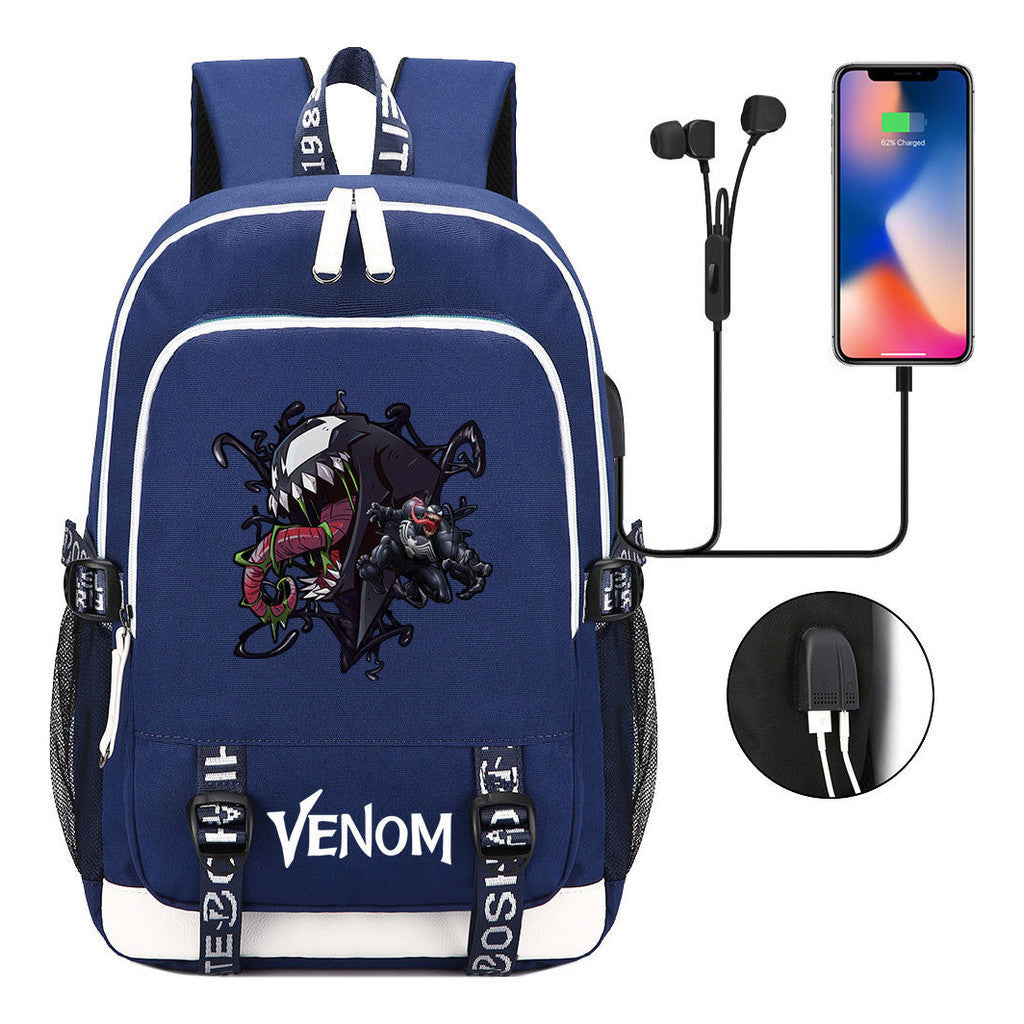 Youth Student Backpack Usb Men's And Women's Leisure Backpack