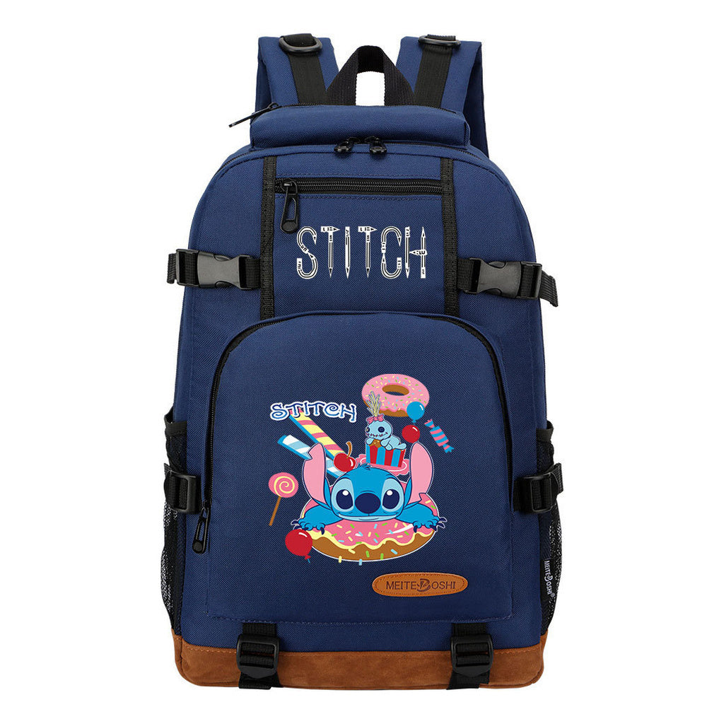 Interstellar Baby Stitch Printed Youth Student Backpack Boys and Girls Backpack