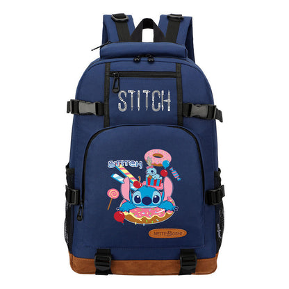 Interstellar Baby Stitch Printed Youth Student Backpack Boys and Girls Backpack