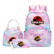 Jurassic Park Dinosaur Youth School Bag Lunch Bag Three Piece Set Backpack Set