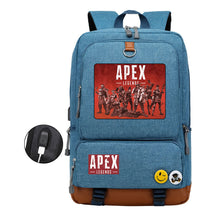 Apex Hero Print Usb Youth School Bag Leisure Travel Backpack