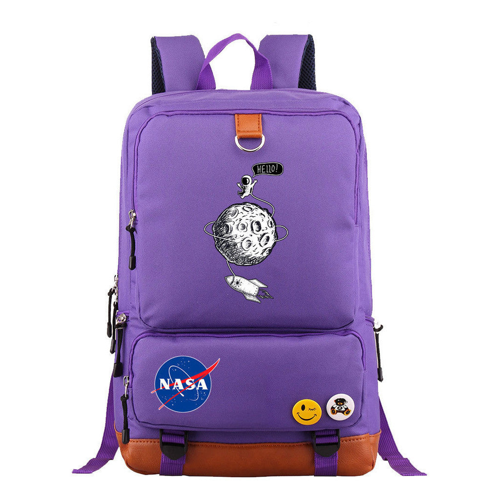 Nasa Fashion Printed Youth Student School Bag Travel Bag Men's And Women's Backpack Travel Backpack
