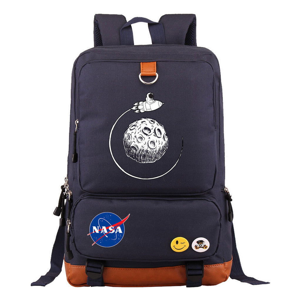 Nasa Fashion Printed Youth Student School Bag Travel Bag Men's And Women's Backpack Travel Backpack