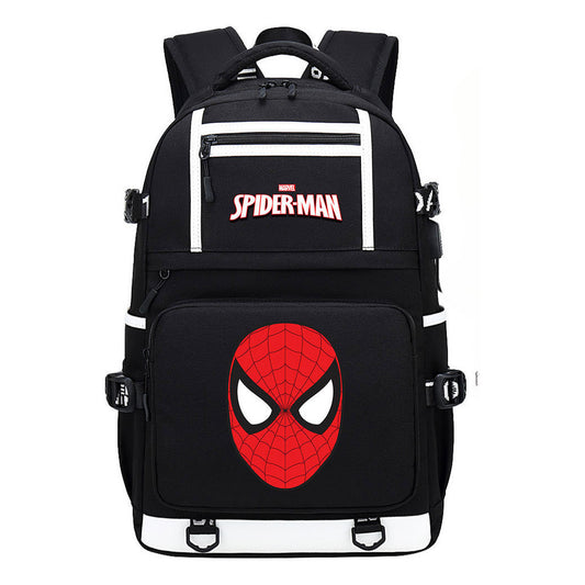 Superhero Printed Youth Student Backpack Men And Women's Leisure Travel Backpack
