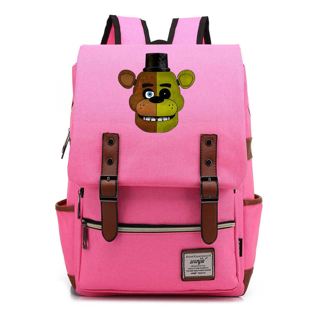 Toy Bear Game Printed Youth Student Backpack For Men And Women, Casual Belt Buckle, Classic Backpack
