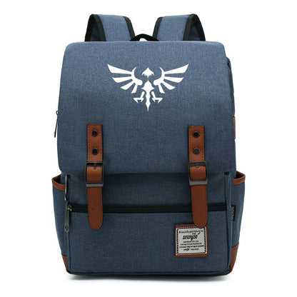 Game Zelda Printed Youth Student Backpack For Men And Women, Casual Belt Buckle, Classic Backpack