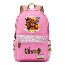 Toy Bear Game, Fashionable Print, Teenage Girl Student Backpack, Casual Canvas Backpack