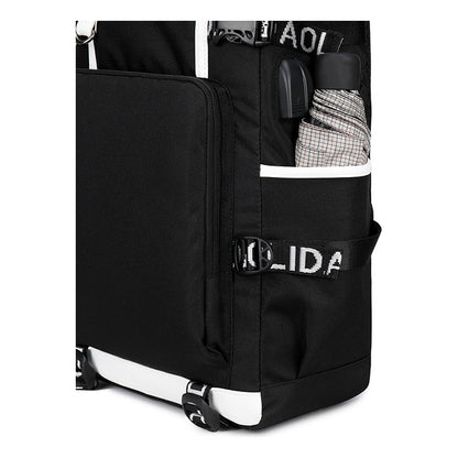 Printed Usb Youth Student Backpack For Men And Women's Leisure Large Capacity Travel Backpack