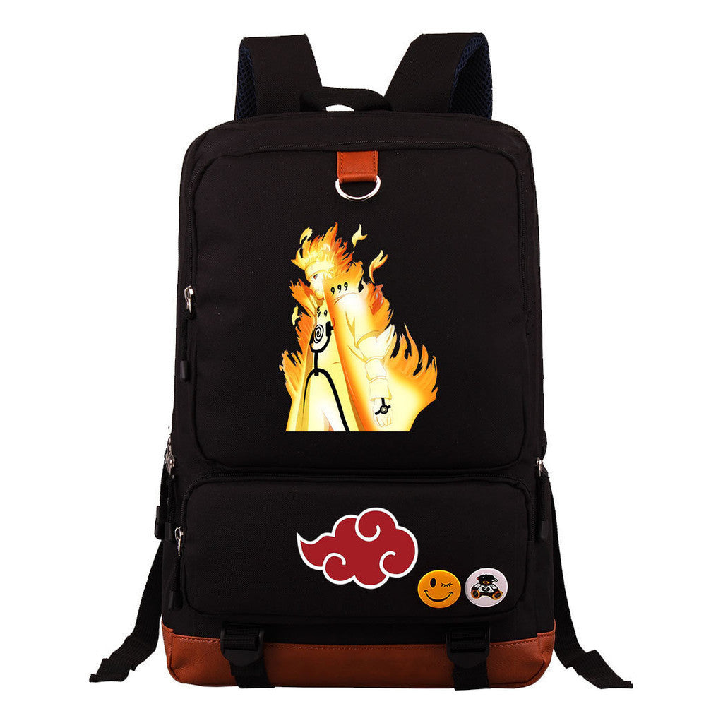 Cartoon Day Marvel Naruto Uchibo Youth Student School Bag Large Capacity Travel Bag Men's And Women's Backpack