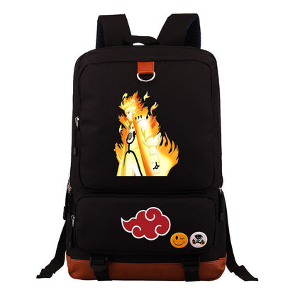 Cartoon Day Marvel Naruto Uchibo Youth Student School Bag Large Capacity Travel Bag Men's And Women's Backpack