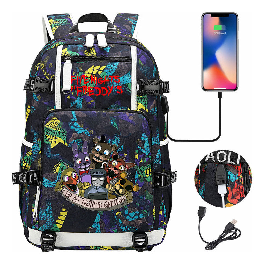 Toy Bear Game Peripheral Usb Youth Student School Bag Leisure Large Capacity Travel Backpack