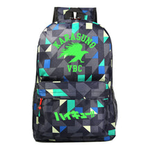 Green Night Light Fashion Volleyball Youth Flying Heart Print Youth Student School Bag Men's And Women's Leisure Backpack