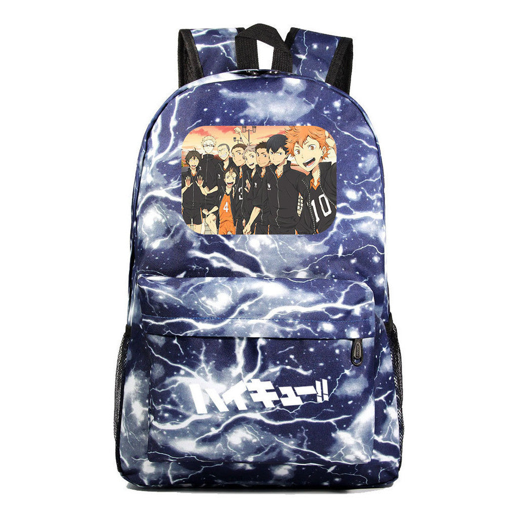 Fashion Volleyball Youth Flying Heart Printed Youth Student School Bag Men's And Women's Leisure Backpack